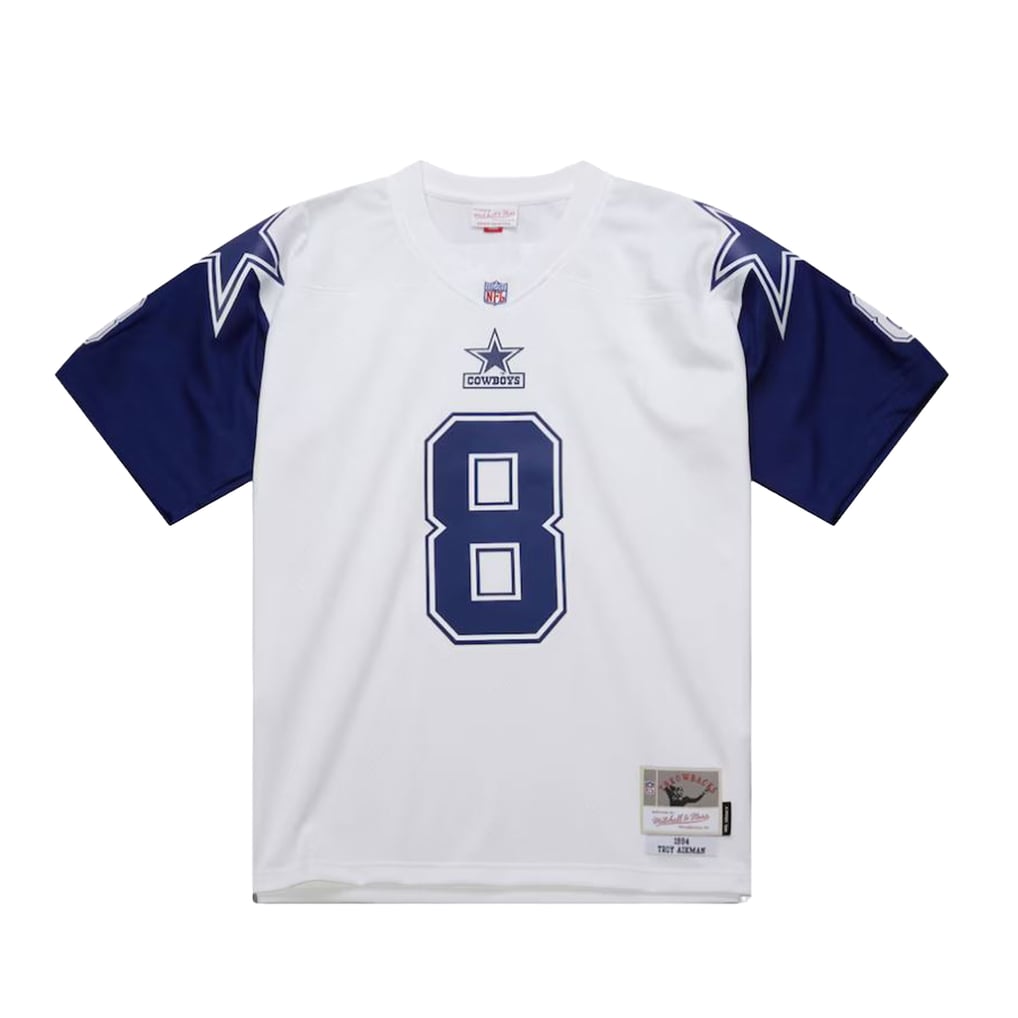 Men's Dallas Cowboys Troy Aikman Mitchell & Ness White 1994 Alternate Legacy Replica Jersey - Image 2