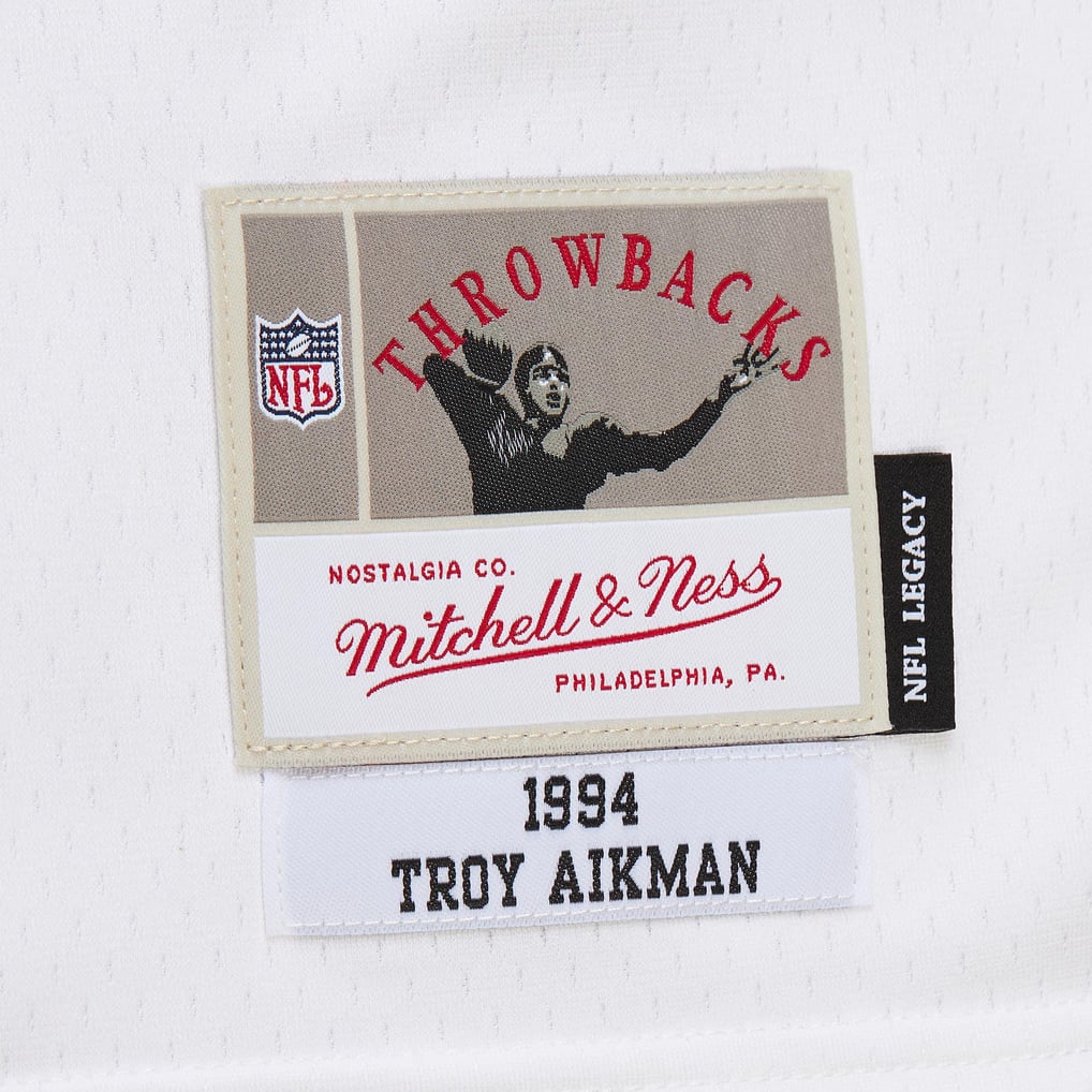 Men's Dallas Cowboys Troy Aikman Mitchell & Ness White 1994 Alternate Legacy Replica Jersey - Image 4