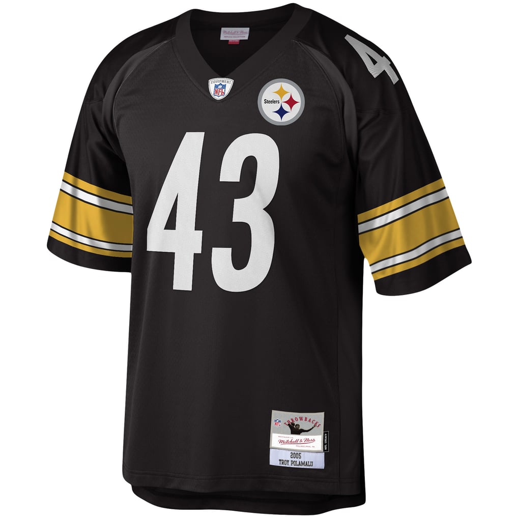 Men's Pittsburgh Steelers Troy Polamalu Mitchell & Ness Black Legacy Replica Jersey - Image 3