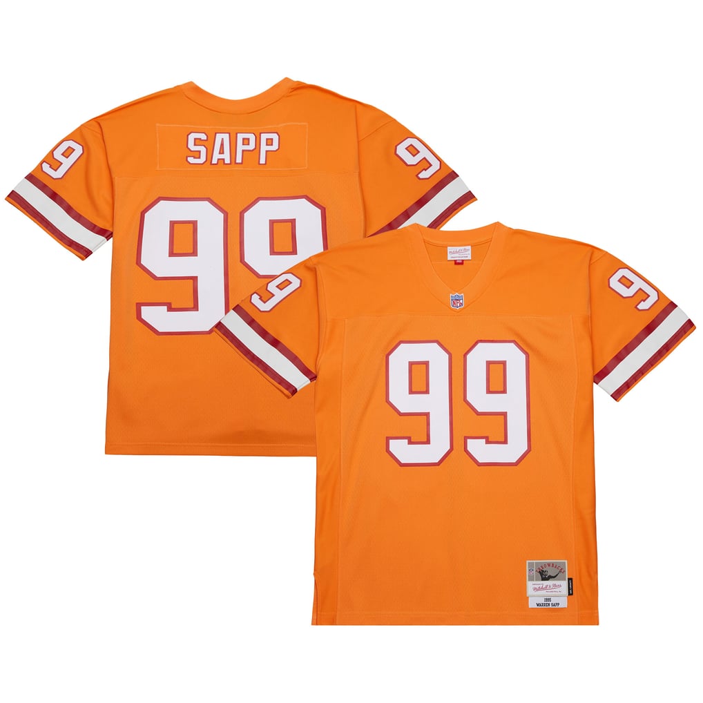 Men's Tampa Bay Buccaneers Warren Sapp Mitchell & Ness Orange 1995 Legacy Replica Jersey - Image 1