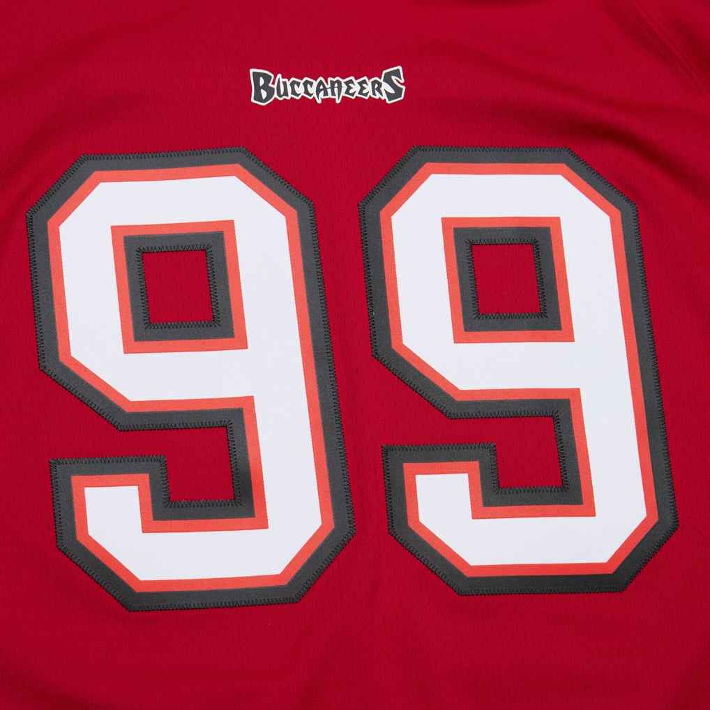 Men's Tampa Bay Buccaneers Warren Sapp Mitchell & Ness Red 2002 Legacy Replica Jersey - Image 5