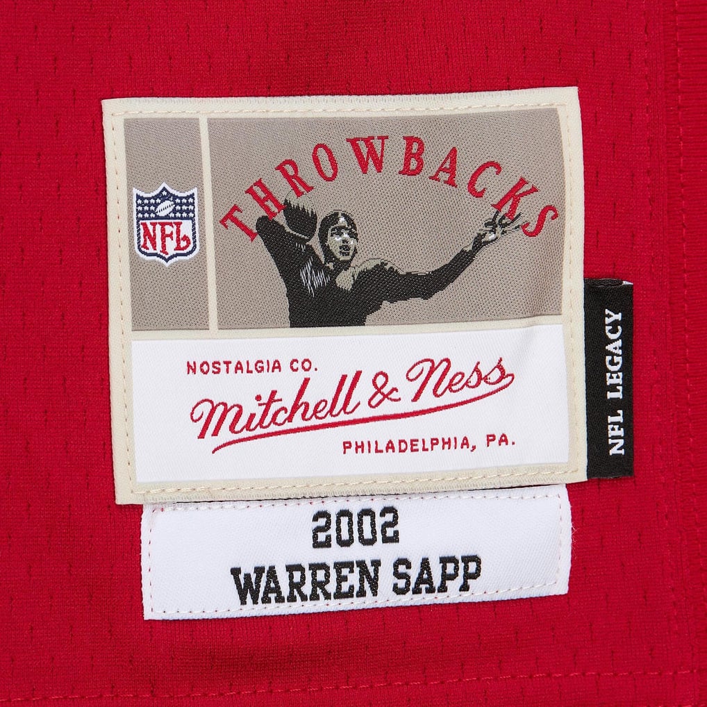 Men's Tampa Bay Buccaneers Warren Sapp Mitchell & Ness Red 2002 Legacy Replica Jersey - Image 8