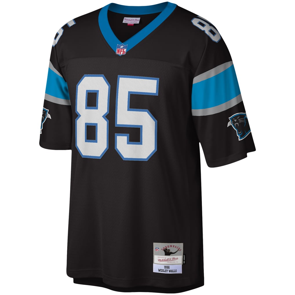 Men's Carolina Panthers Wesley Walls Mitchell & Ness Black Legacy Replica Jersey - Image 3