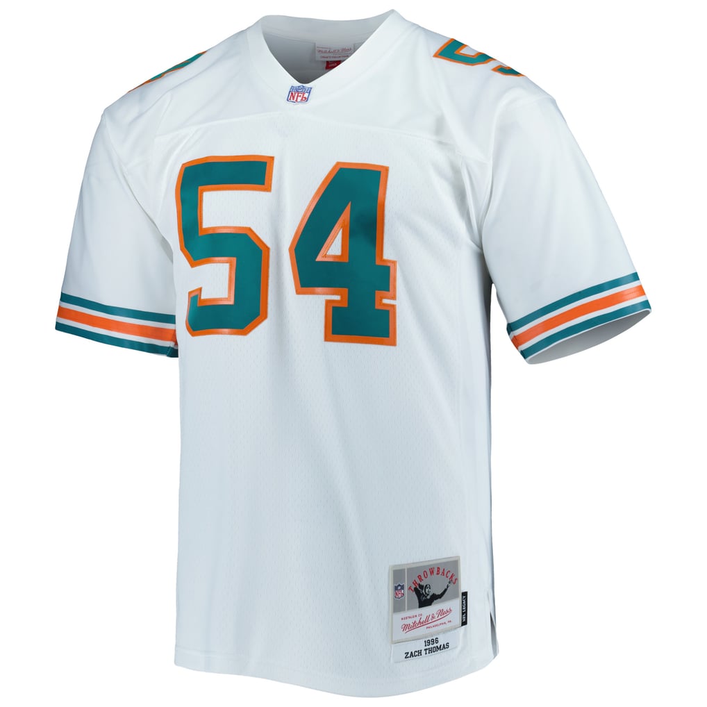 Men's Miami Dolphins Zach Thomas Mitchell & Ness White Legacy Replica Jersey - Image 3