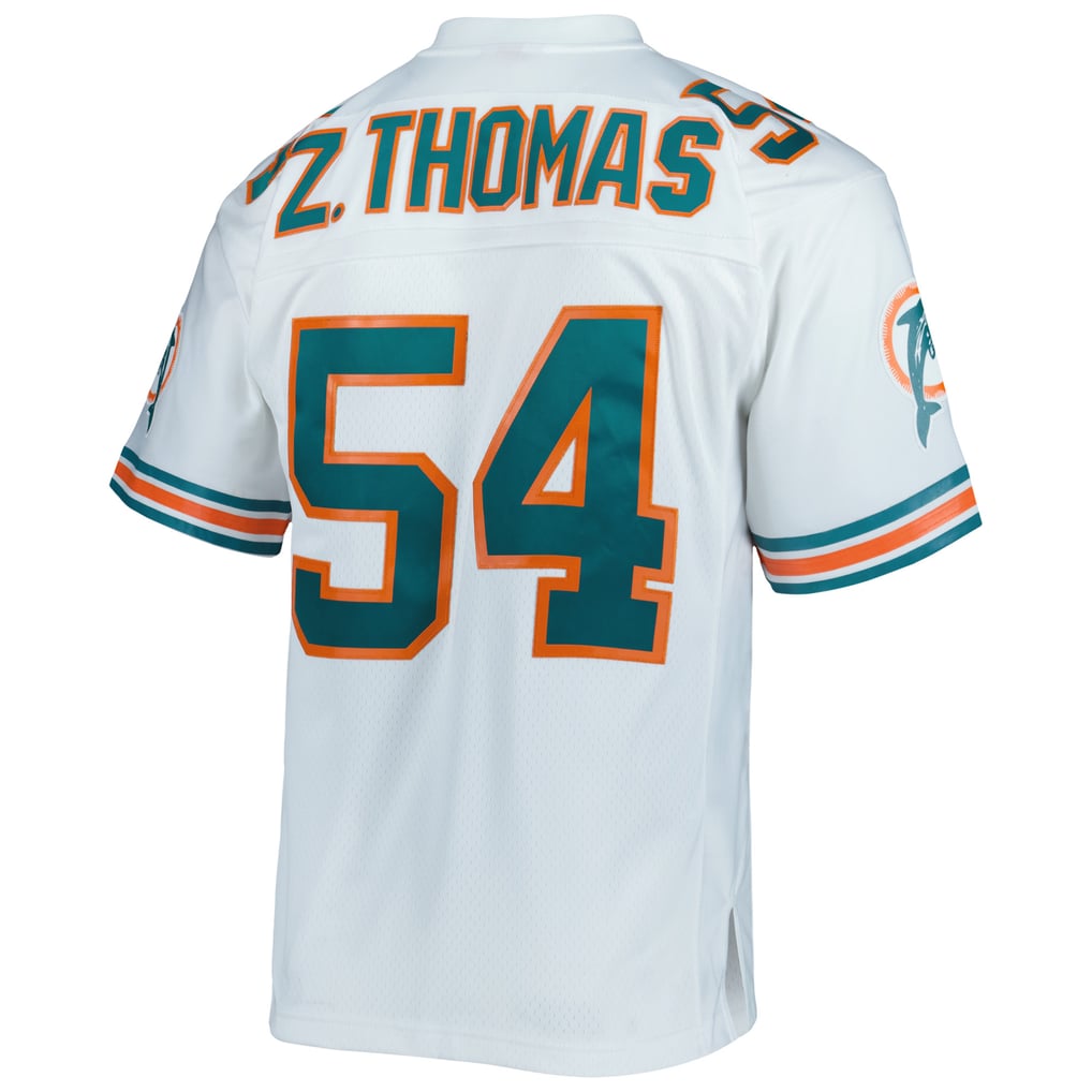 Men's Miami Dolphins Zach Thomas Mitchell & Ness White Legacy Replica Jersey - Image 4