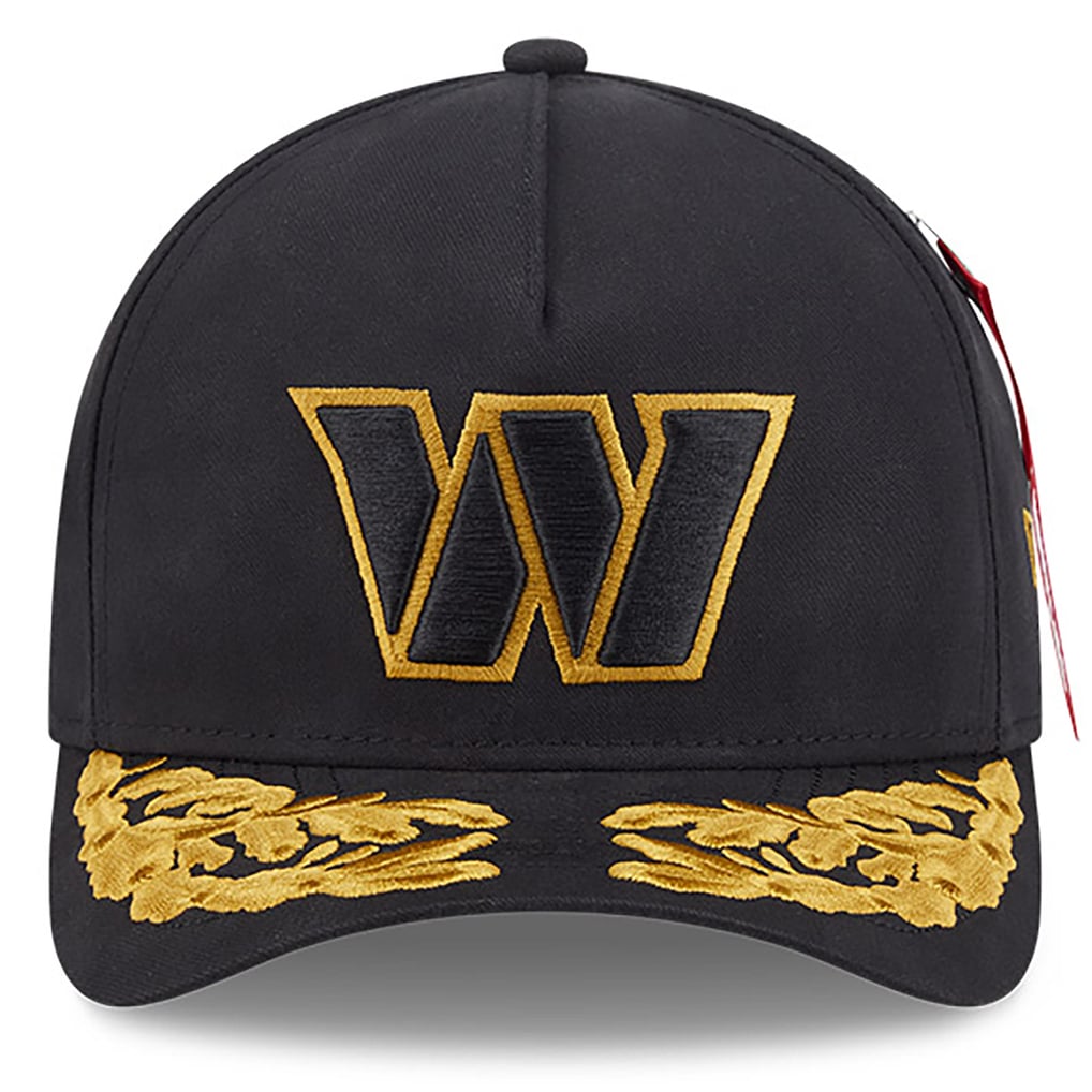 Men's Washington Commanders  New Era x Alpha Industries Black A-Frame 9FORTY Adjustable Hat - Image 3