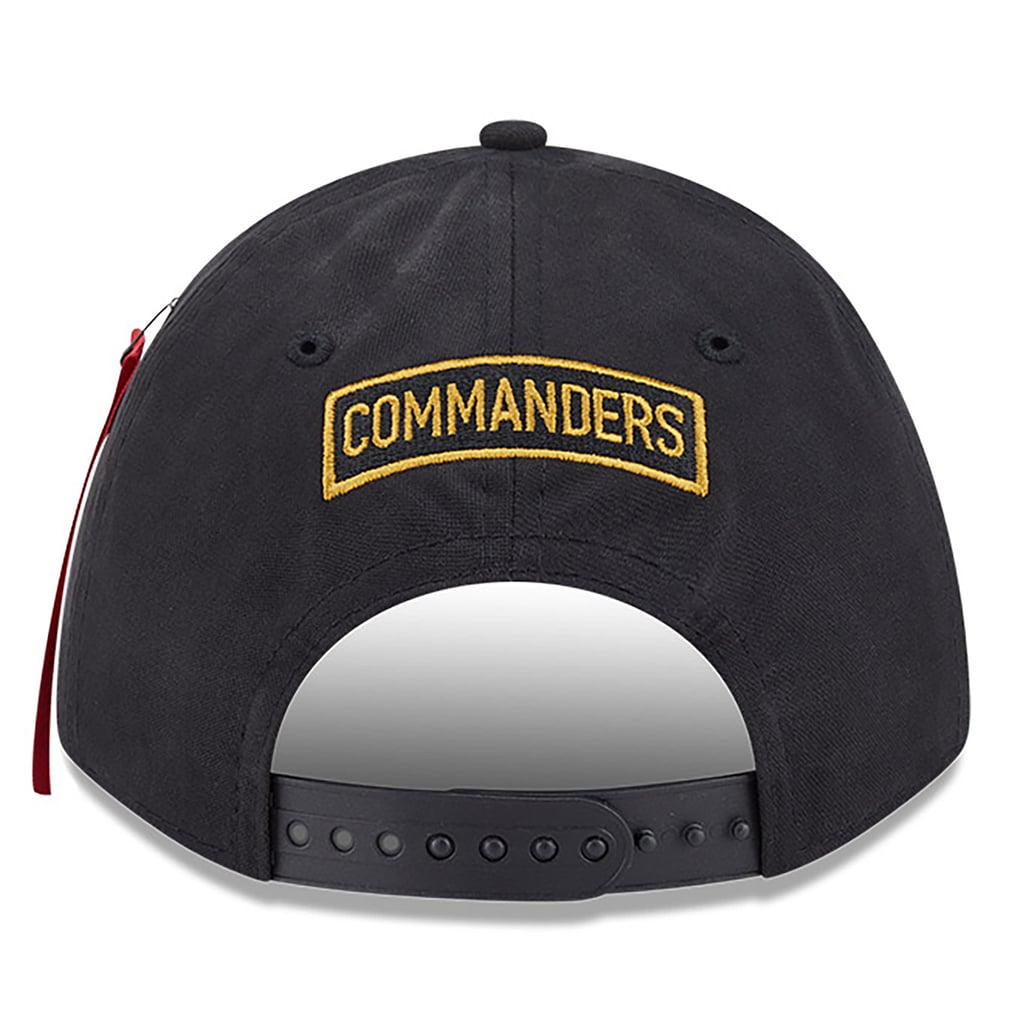 Men's Washington Commanders  New Era x Alpha Industries Black A-Frame 9FORTY Adjustable Hat - Image 5