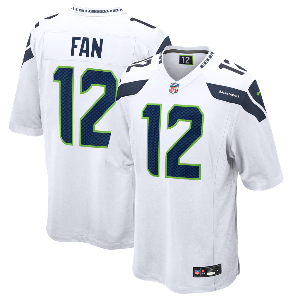 Men's Seattle Seahawks 12s Nike White Game Jersey - Image 1