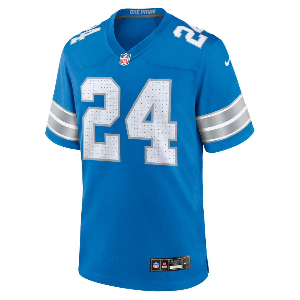 Men's Detroit Lions Aamaris Brown Nike Blue Team Game Jersey - Image 5