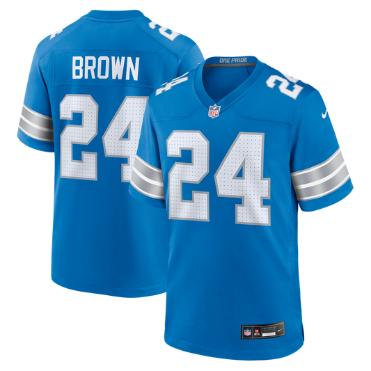 Men's Detroit Lions Aamaris Brown Nike Blue Team Game Jersey - Image 1