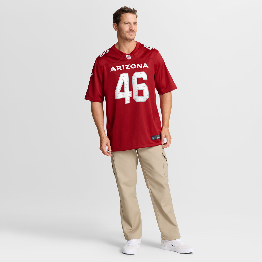 Men's Arizona Cardinals Aaron Brewer Nike  Cardinal Team Game Jersey - Image 8