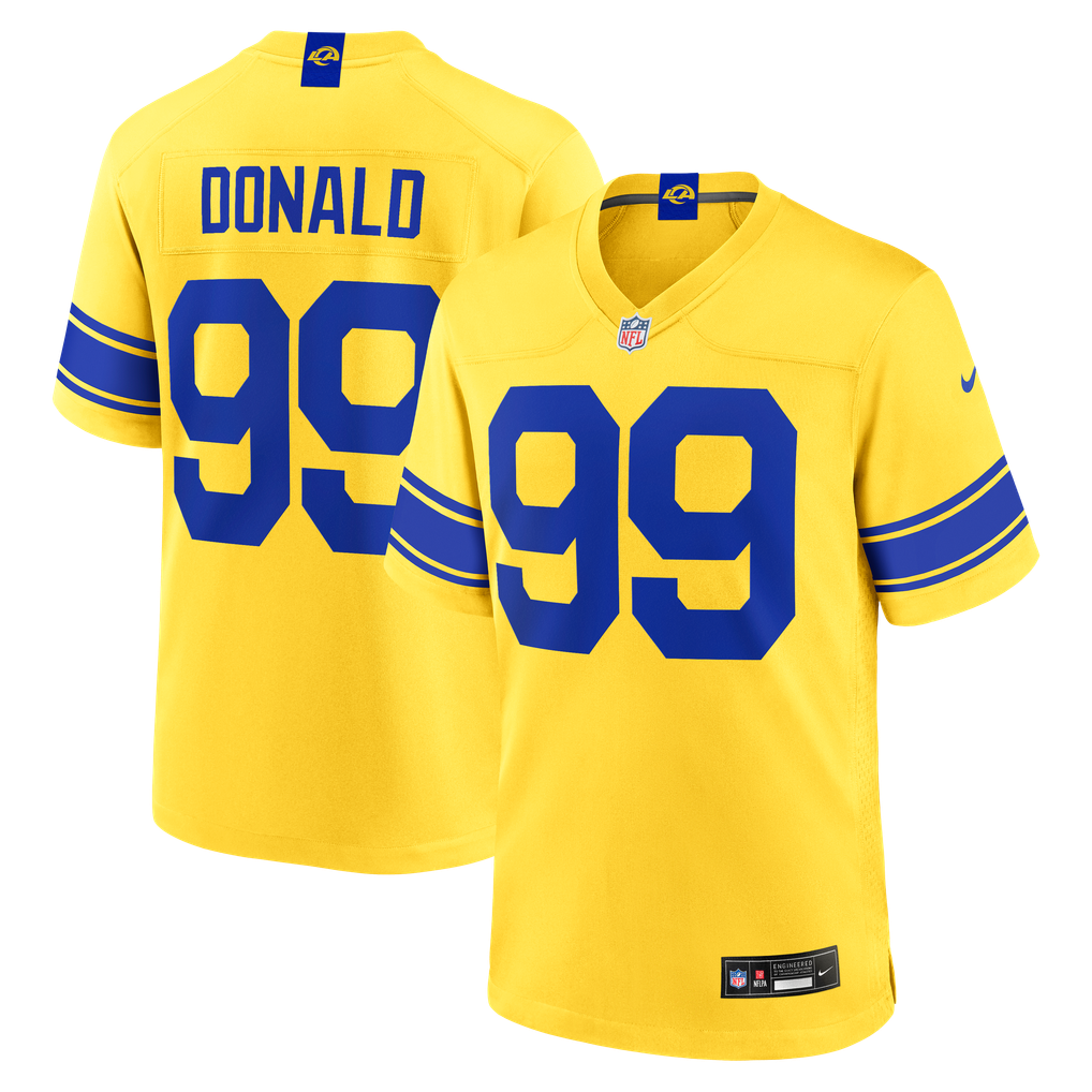 Men's Los Angeles Rams Aaron Donald Nike Classic Sol Game Jersey - Image 2