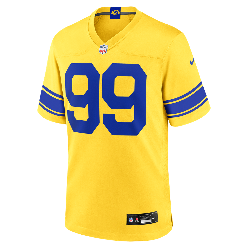 Men's Los Angeles Rams Aaron Donald Nike Classic Sol Game Jersey - Image 3