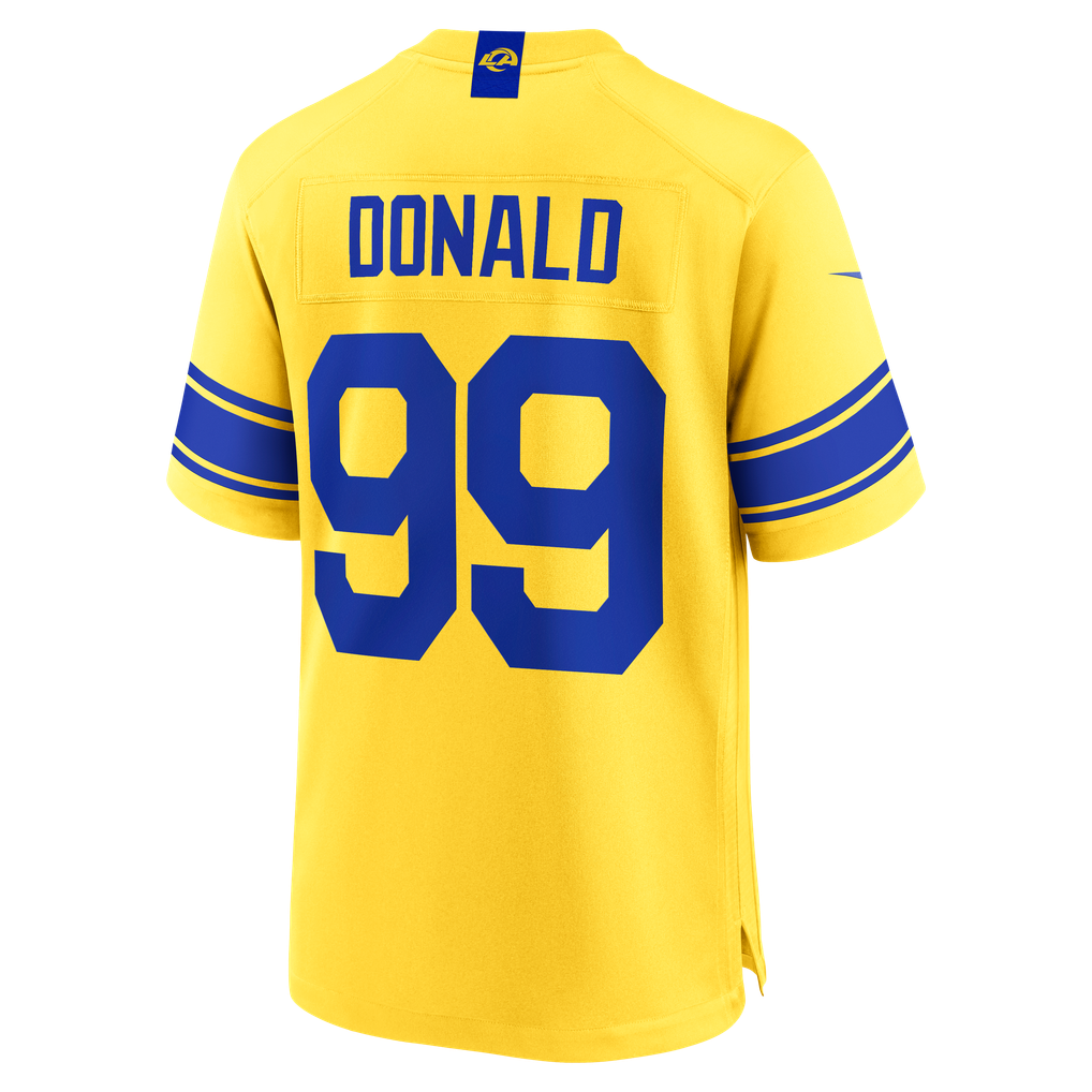 Men's Los Angeles Rams Aaron Donald Nike Classic Sol Game Jersey - Image 4