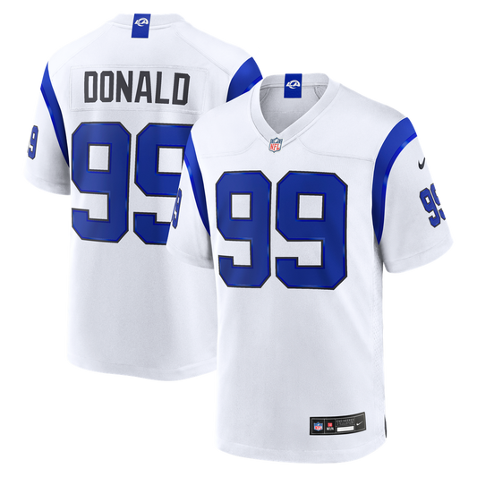 Men's Los Angeles Rams Aaron Donald Nike Fearsome White Game Jersey - Image 1