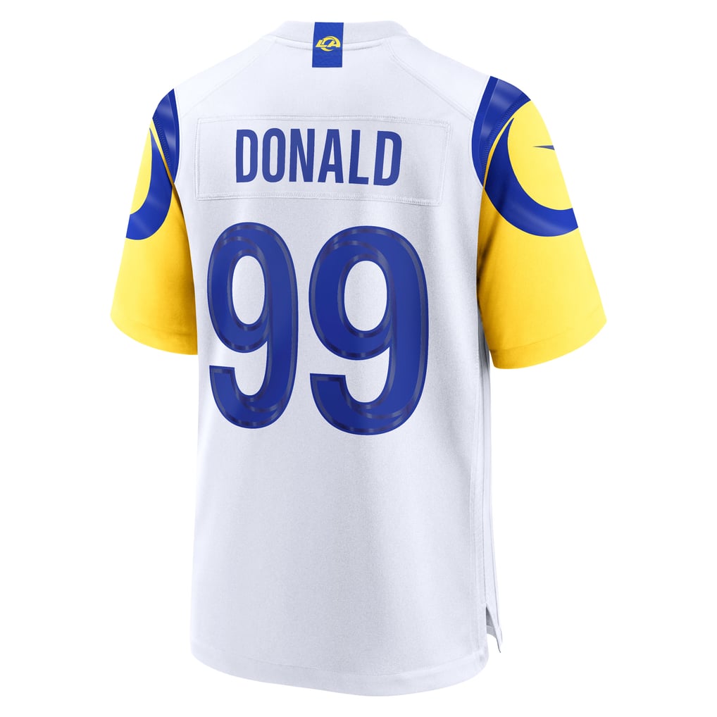 Men's Los Angeles Rams Aaron Donald Nike White Game Jersey - Image 4
