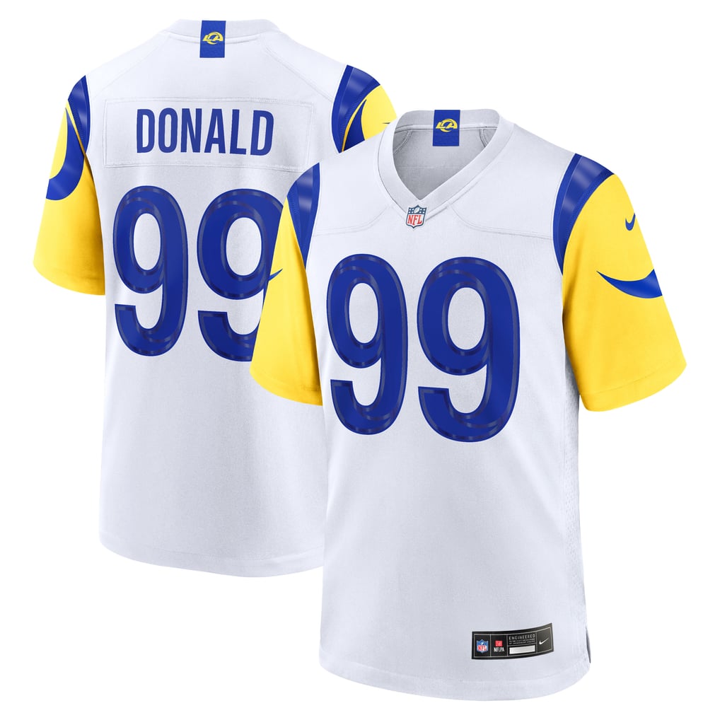 Men's Los Angeles Rams Aaron Donald Nike White Game Jersey - Image 1