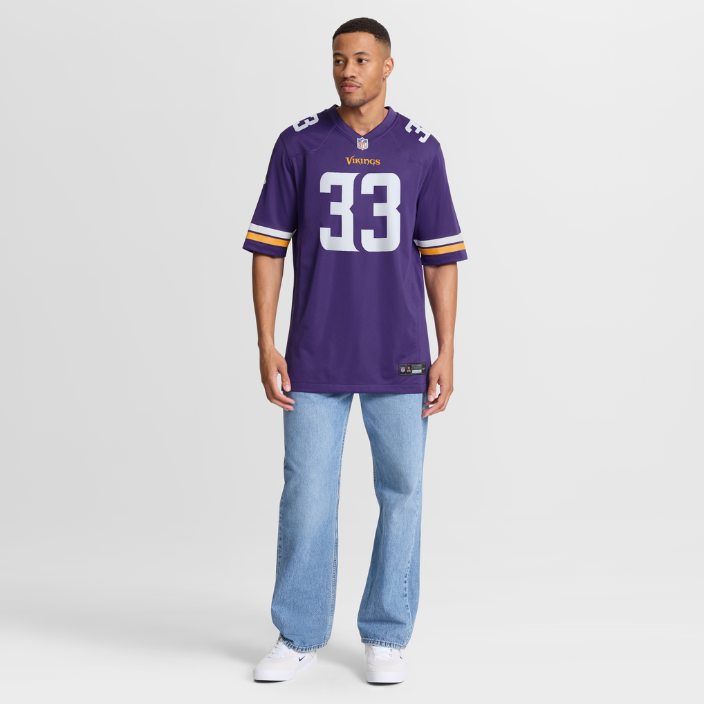 Men's Minnesota Vikings Aaron Jones Nike Purple Game Player Jersey - Image 8