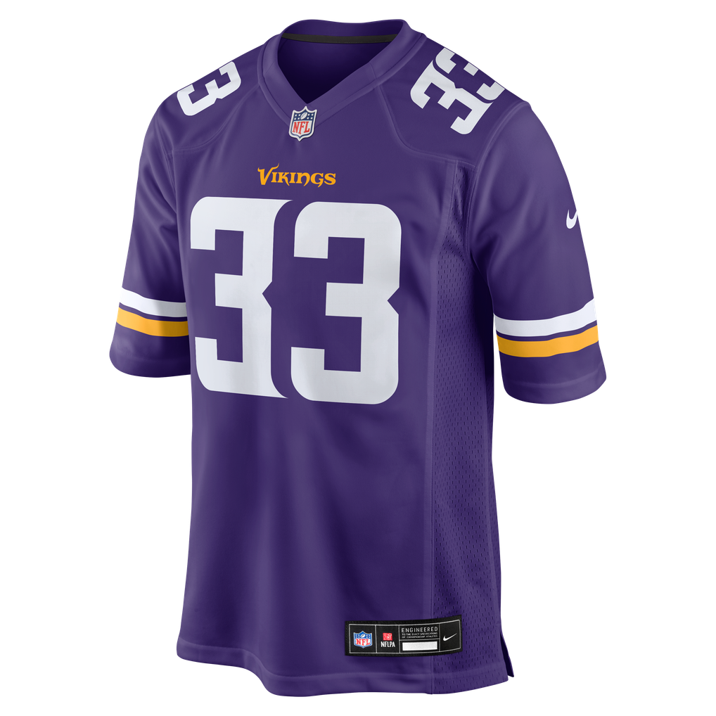 Men's Minnesota Vikings Aaron Jones Nike Purple Game Player Jersey - Image 3