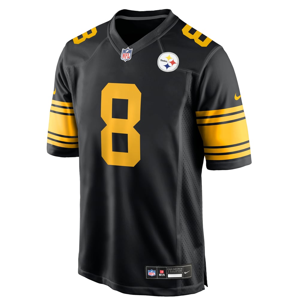 Men's Pittsburgh Steelers Aaron Rodgers Nike  Black Alternate Game Jersey - Image 3