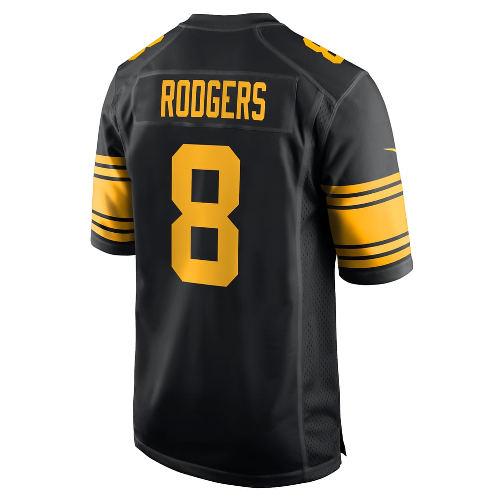 Men's Pittsburgh Steelers Aaron Rodgers Nike  Black Alternate Game Jersey - Image 4