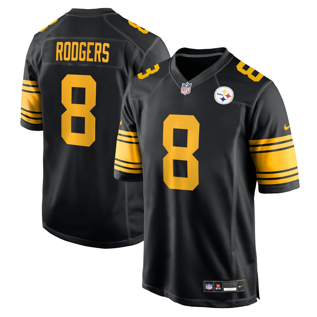 Men's Pittsburgh Steelers Aaron Rodgers Nike  Black Alternate Game Jersey - Image 1