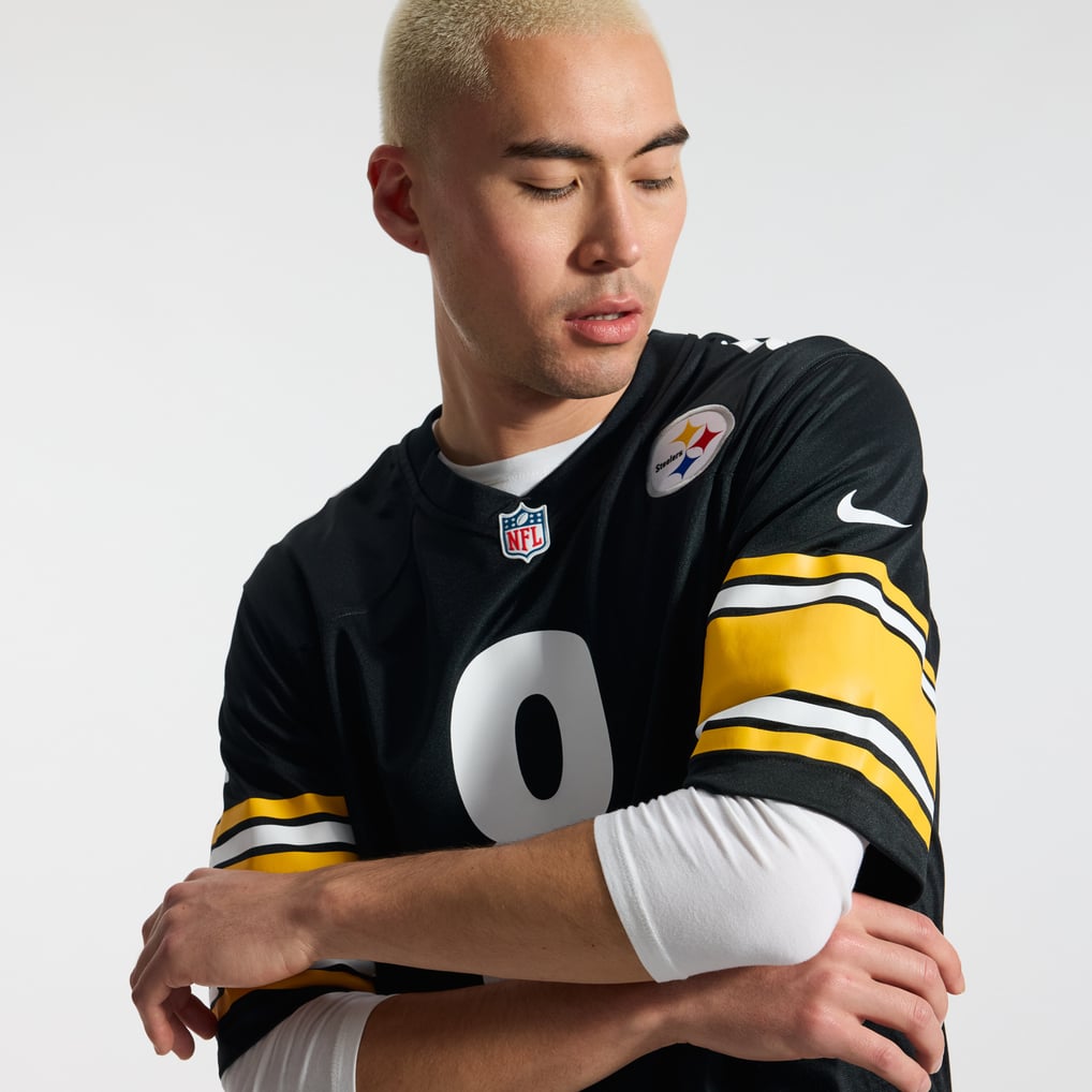 Men's Pittsburgh Steelers Aaron Rodgers Nike Black Game Jersey - Image 11