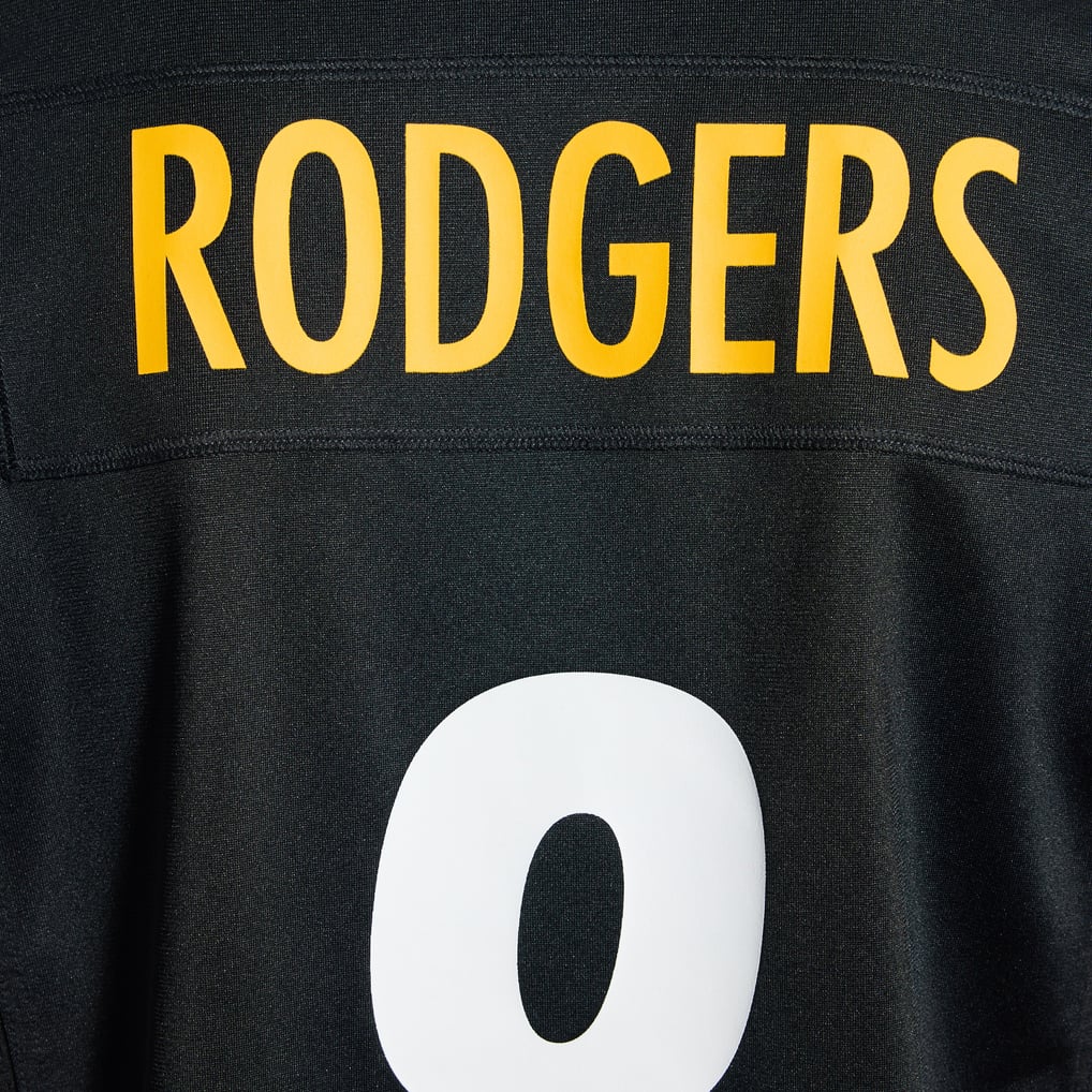 Men's Pittsburgh Steelers Aaron Rodgers Nike Black Game Jersey - Image 13