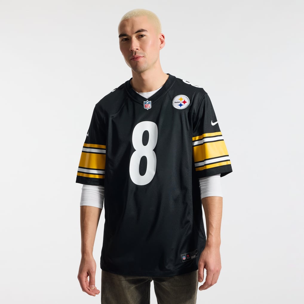 Men's Pittsburgh Steelers Aaron Rodgers Nike Black Game Jersey - Image 3