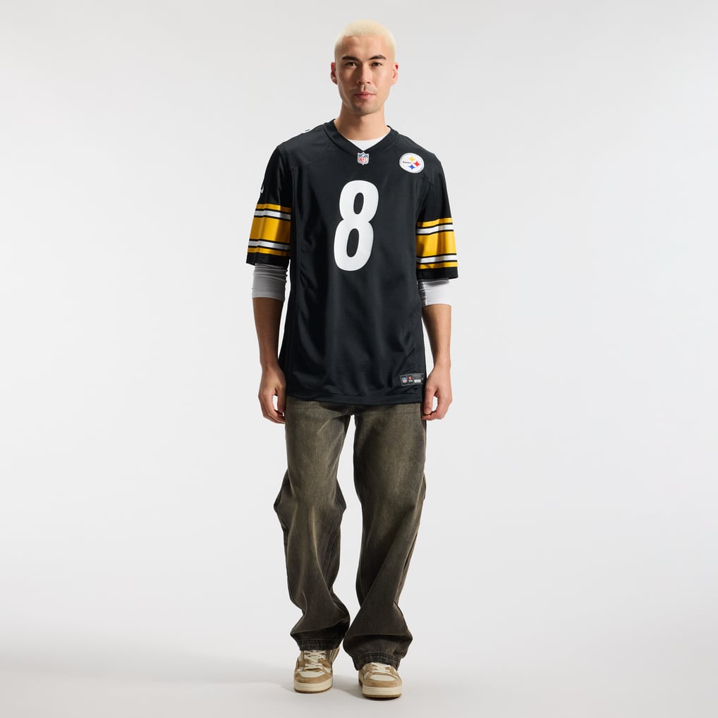 Men's Pittsburgh Steelers Aaron Rodgers Nike Black Game Jersey - Image 5
