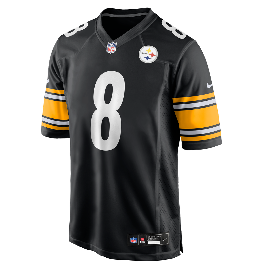 Men's Pittsburgh Steelers Aaron Rodgers Nike Black Game Jersey - Image 7