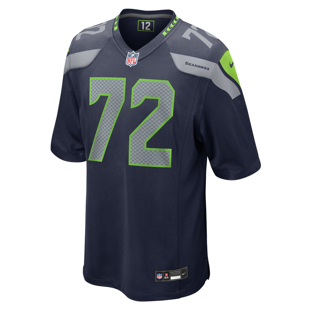 Men's Seattle Seahawks Abraham Lucas Nike  College Navy  Game Jersey - Image 3