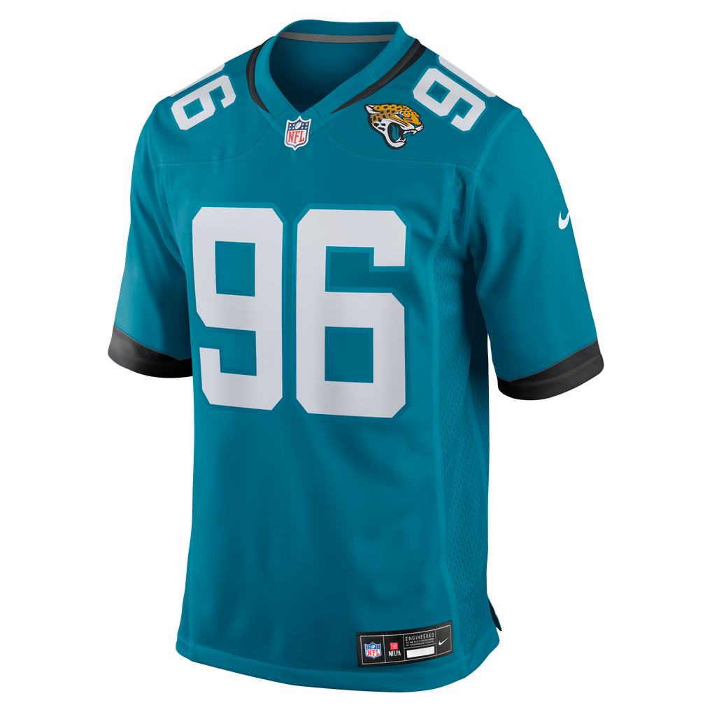 Men's Jacksonville Jaguars Adam Gotsis Nike Teal Game Jersey - Image 3