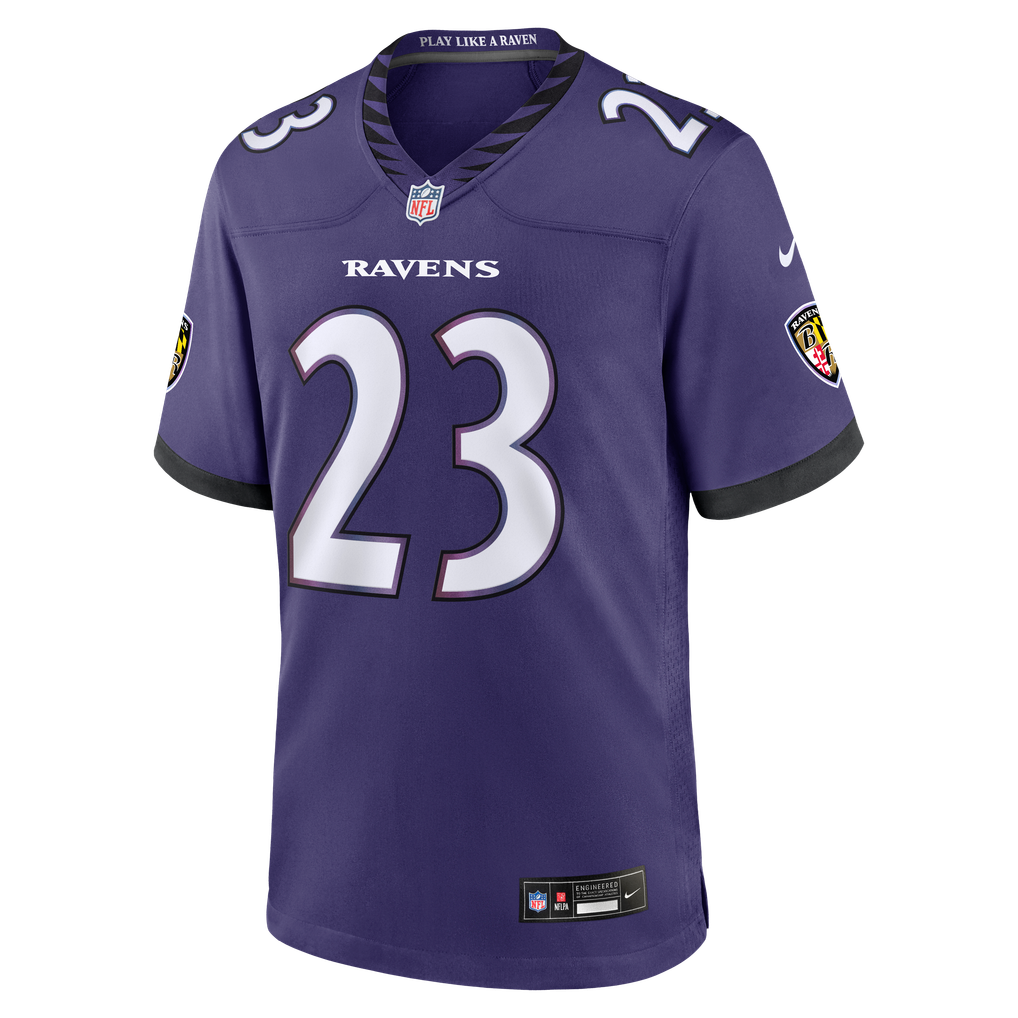 Men's Baltimore Ravens Adam Randall Nike Purple Team Game Jersey