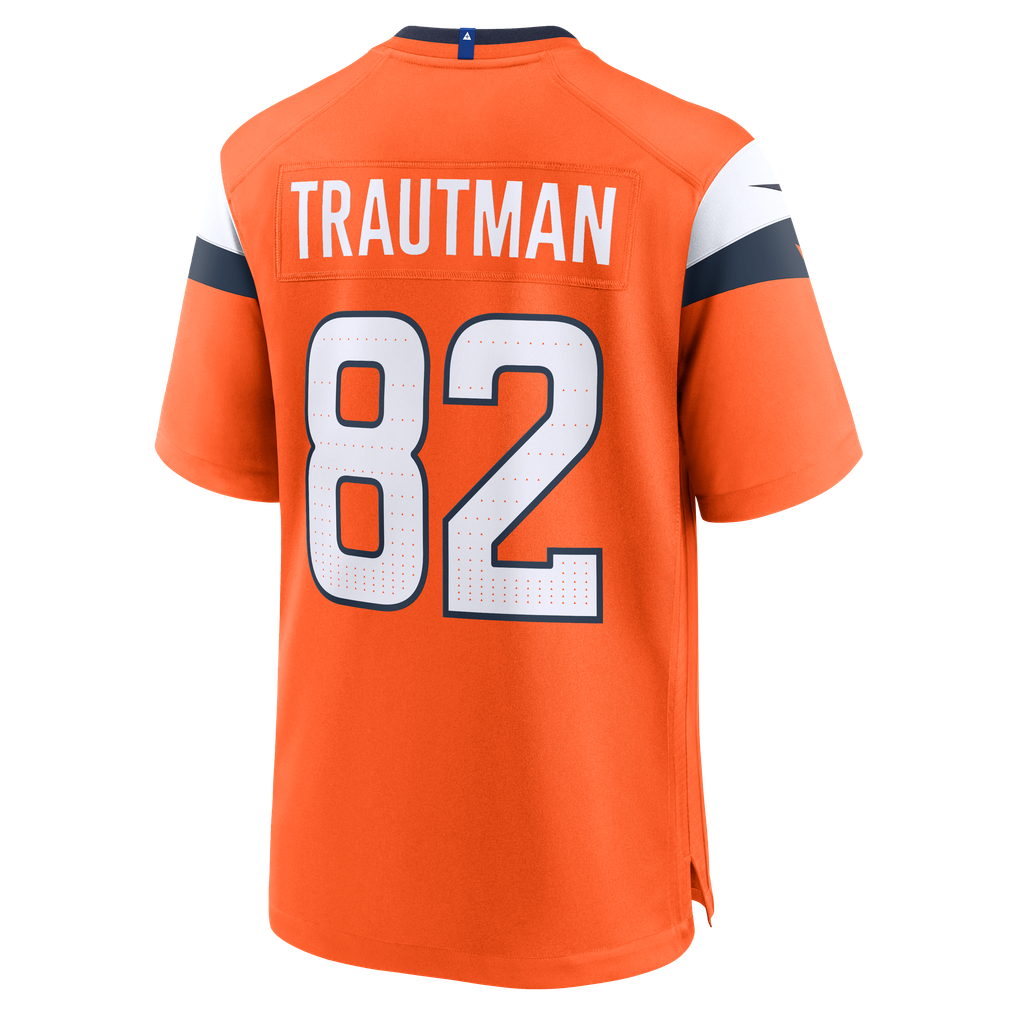 Men's Denver Broncos Adam Trautman Nike  Orange Team Game Jersey - Image 4