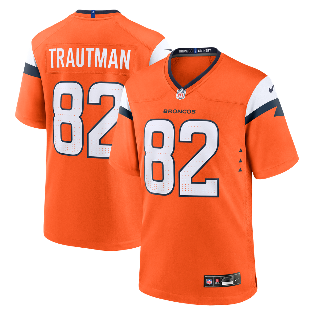 Men's Denver Broncos Adam Trautman Nike  Orange Team Game Jersey - Image 1