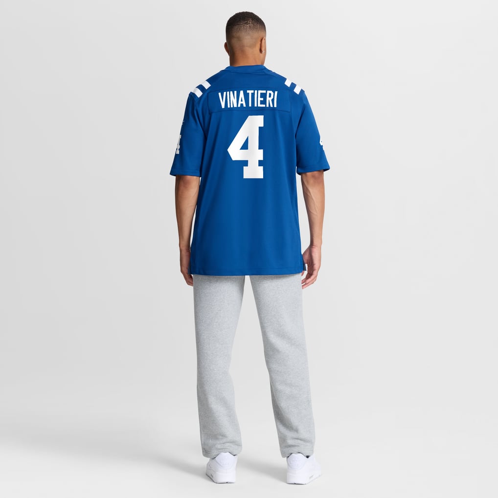 Men's Indianapolis Colts Adam Vinatieri Nike Royal Team Retired Game Jersey - Image 4
