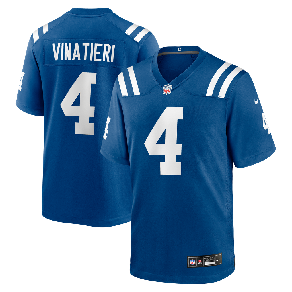 Men's Indianapolis Colts Adam Vinatieri Nike Royal Team Retired Game Jersey - Image 1