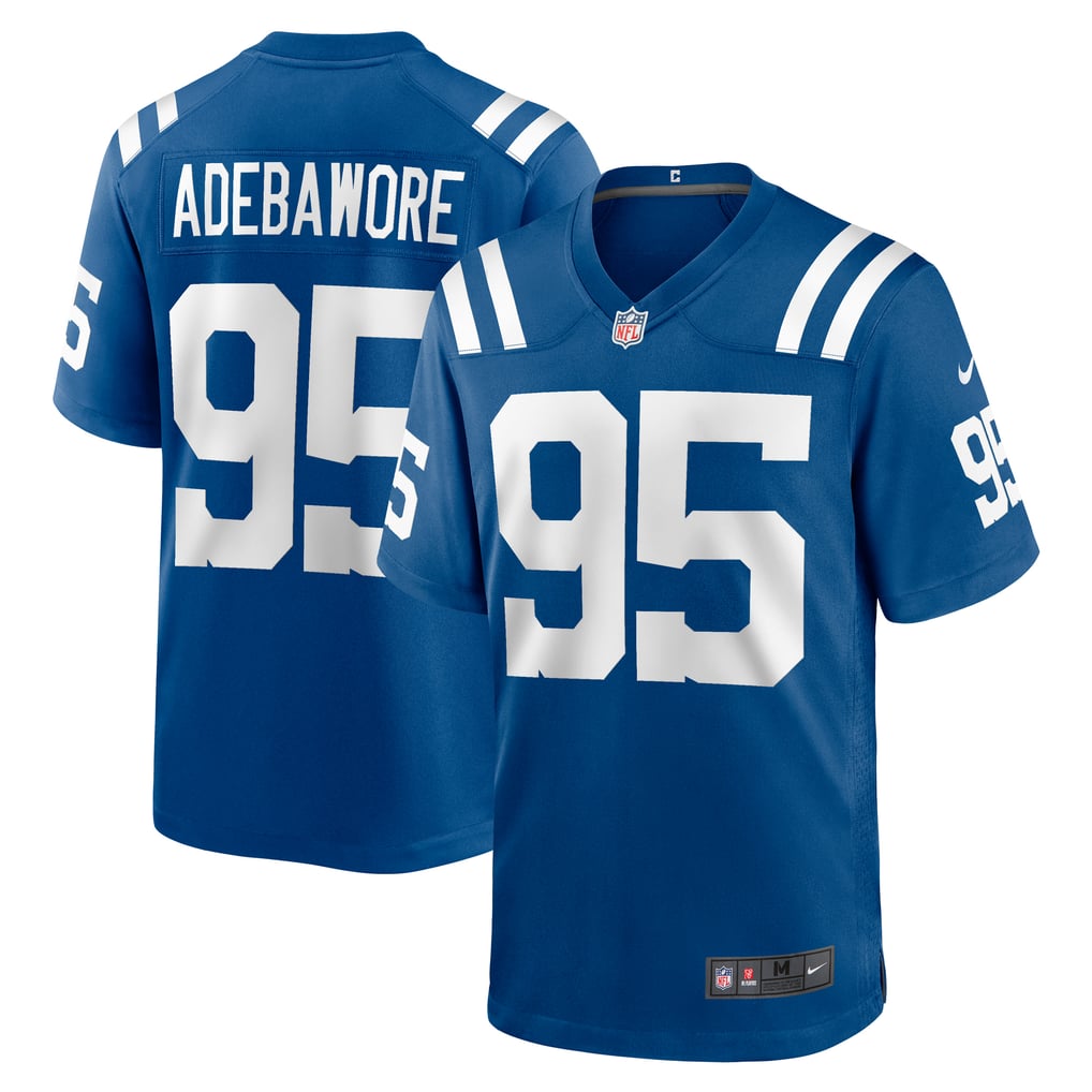 Men's Indianapolis Colts Adetomiwa Adebawore Nike  Royal Team Game Jersey - Image 2