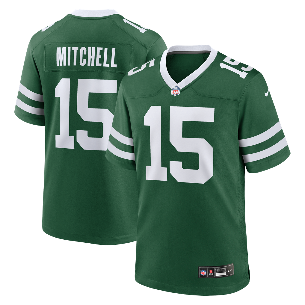 Men's New York Jets Adonai Mitchell Nike Legacy Green Team  Game Jersey - Image 1