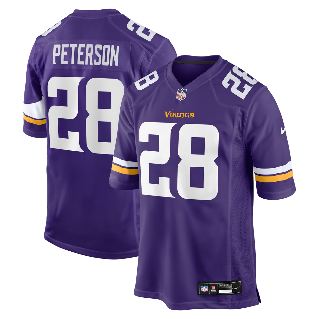 Men's Minnesota Vikings Adrian Peterson Nike Purple Team Retired Game Jersey - Image 1