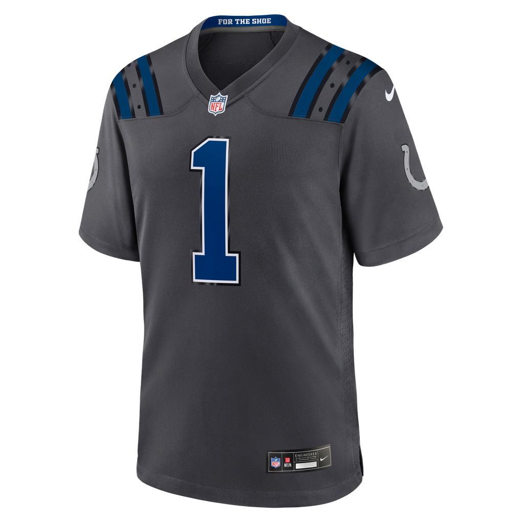 Men's Indianapolis Colts Ahmad Sauce Gardner Nike Anthracite 2026 Rivalries Collection Game Jersey - Image 3
