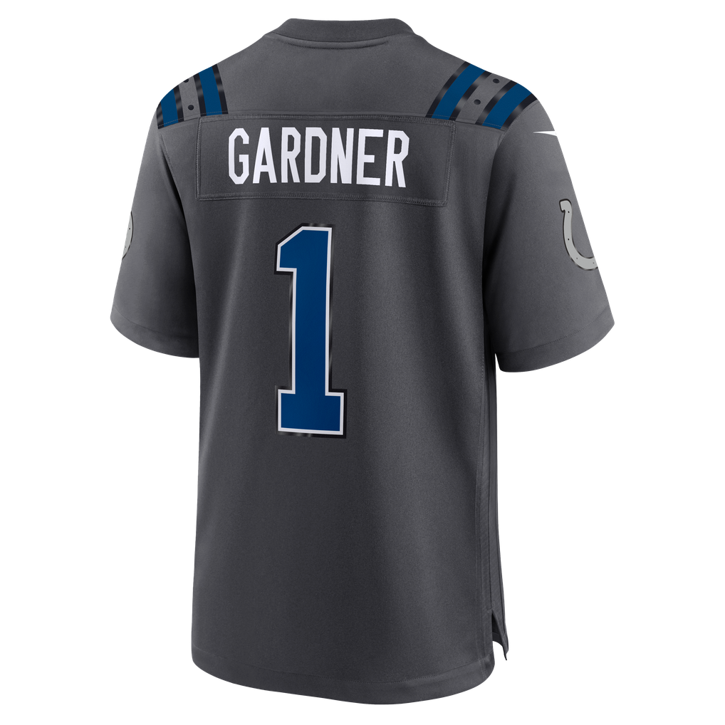 Men's Indianapolis Colts Ahmad Sauce Gardner Nike Anthracite 2026 Rivalries Collection Game Jersey - Image 4
