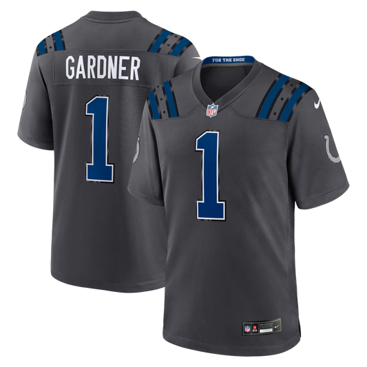 Men's Indianapolis Colts Ahmad Sauce Gardner Nike Anthracite 2026 Rivalries Collection Game Jersey - Image 1