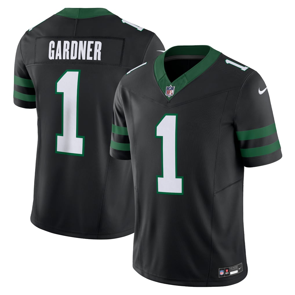 Men's New York Jets Ahmad Sauce Gardner Nike Legacy Black Alternate Vapor F.U.S.E. Limited Jersey - Image 1