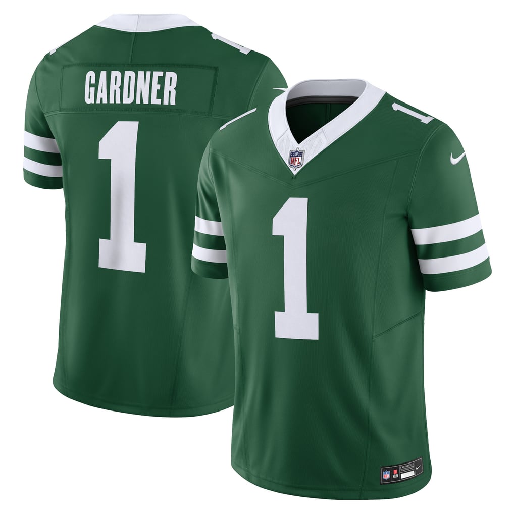 Men's New York Jets Ahmad Sauce Gardner Nike Legacy Green Vapor F.U.S.E. Limited Jersey - Image 1