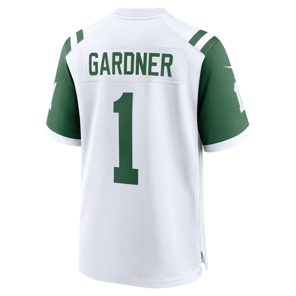 Men's New York Jets Ahmad Sauce Gardner Nike White Classic Alternate Game Jersey - Image 4