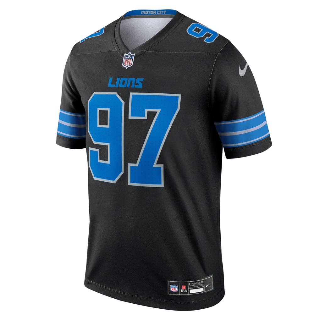 Men's Detroit Lions Aidan Hutchinson Nike Black Legend Player Performance Top - Image 3