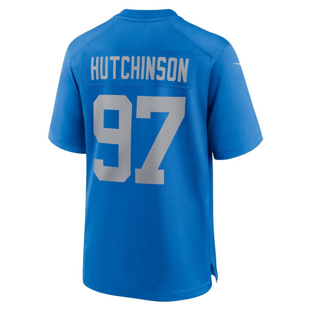 Men's Detroit Lions Aidan Hutchinson Nike  Blue Alternate Game Jersey - Image 4