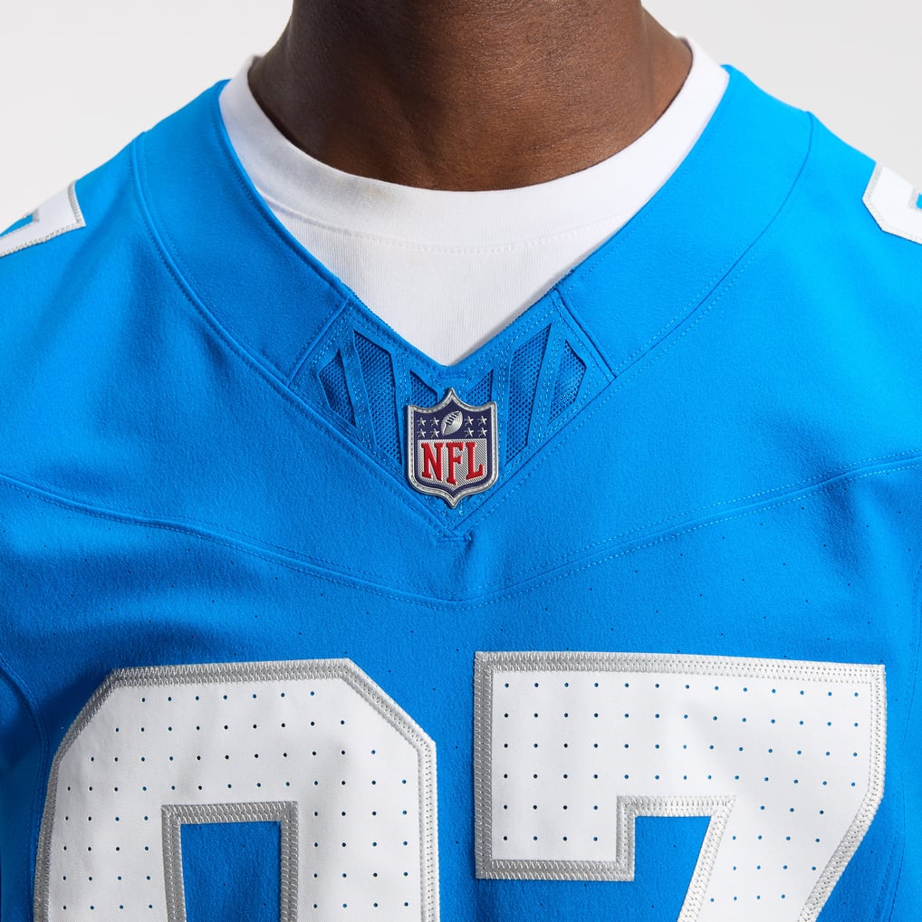 Men's Detroit Lions Aidan Hutchinson Nike Blue Alternate Vapor F.U.S.E. Elite Jersey - Image 10
